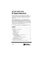 Предварительный просмотр 2 страницы National Instruments PXI-5421 Getting Started Manual