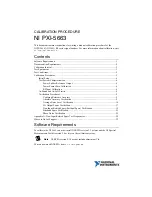 Preview for 1 page of National Instruments PXI-5663 Calibration Procedure