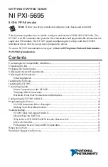 Preview for 1 page of National Instruments PXI-5695 Getting Started Manual