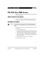 National Instruments PXI-8150 Series Installation Manual preview