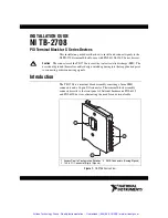 Preview for 2 page of National Instruments PXI Terminal Block NI TB-2708 Installation Manual