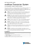 Preview for 1 page of National Instruments PXIe-3610 Getting Started Manual