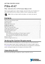 Preview for 1 page of National Instruments PXIe-4147 Getting Started Manual