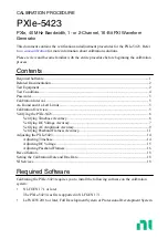 Preview for 1 page of National Instruments PXIe-5423 Calibration Procedure