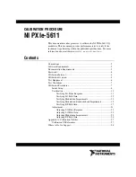 Preview for 1 page of National Instruments PXIe-5611 Calibration Procedure