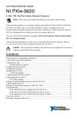 National Instruments PXIe-5630 Getting Started Manual preview