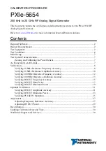 Preview for 1 page of National Instruments PXIe-5654 Calibration Procedure