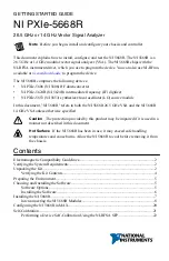 Preview for 1 page of National Instruments PXIe-5668R Getting Started Manual