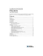 Preview for 1 page of National Instruments PXIe-5673 Calibration Procedure