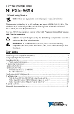 National Instruments PXIe-5694 Getting Started Manual preview