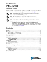 Preview for 1 page of National Instruments PXIe-5763 Manual