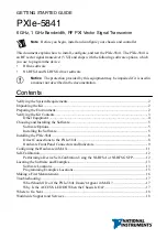 Preview for 1 page of National Instruments PXIe-5841 Getting Started Manual