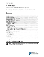 Preview for 1 page of National Instruments PXIe-8301 User Manual