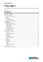 Preview for 1 page of National Instruments PXIe-8821 User Manual