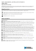 National Instruments sbRIO-9629 Safety, Environmental, And Regulatory Information preview