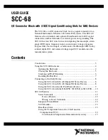 Preview for 1 page of National Instruments SCC-68 User Manual