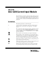 National Instruments SCC-CI20 User Manual preview