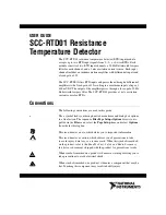 National Instruments SCC-RTD01 User Manual preview