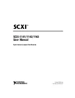 Preview for 1 page of National Instruments SCXI-1141 User Manual