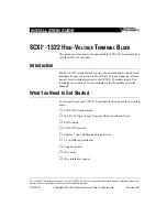 Preview for 1 page of National Instruments SCXI-1322 Installation Manual