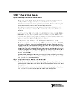 Предварительный просмотр 1 страницы National Instruments SCXI Series Quick Start Manual