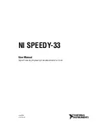 National Instruments Signal Processing Engineering Educational Device NI SPEEDY-33 User Manual preview