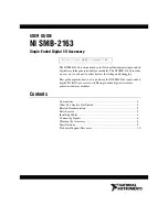 National Instruments Single-Ended Digital Waveform Generator/Analyzer Modules NI SMB-2163 User Manual preview