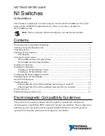 Preview for 1 page of National Instruments SwitchBlock Getting Started Manual
