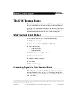 Preview for 1 page of National Instruments TB-2715 Installation Manual