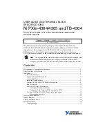 Preview for 1 page of National Instruments TB-4304 User Manual