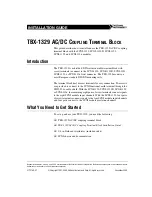 Preview for 1 page of National Instruments TBX-1329 Installation Manual