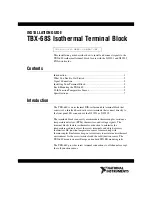 Preview for 1 page of National Instruments TBX-68S Installation Manual