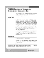 Preview for 1 page of National Instruments TC-2190 Installation Manual