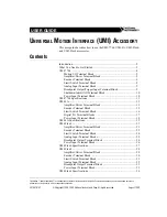 Preview for 1 page of National Instruments UMI-4A User Manual