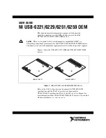 Предварительный просмотр 1 страницы National Instruments USB-6221 OEM User Manual