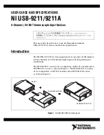 Предварительный просмотр 2 страницы National Instruments USB-9211 User Manual