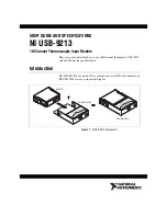 National Instruments USB-9213 User Manual And Specifications preview