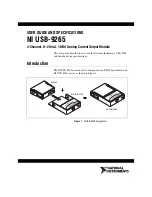 Preview for 1 page of National Instruments USB-9265 User Manual And Specifications