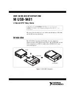 Preview for 1 page of National Instruments USB-9481 User Manual And Specifications