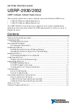 Preview for 1 page of National Instruments USRP-2930 Getting Started Manual