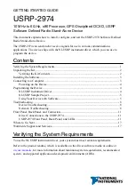 Preview for 1 page of National Instruments USRP-2974 Getting Started Manual