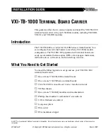 National Instruments VXI-TB-1000 Installation Manual preview