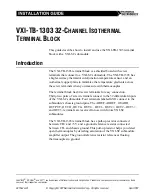 National Instruments VXI-TB-1303 Installation Manual preview