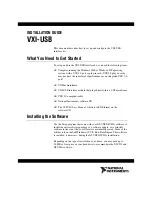 Preview for 1 page of National Instruments VXI-USB Installation Manual