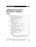 National Instruments Window User Manual preview