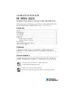 Preview for 1 page of National Instruments WSN-3226 Calibration Procedure