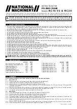 NATIONAL MACHINERY NC10.V2 Instructions предпросмотр