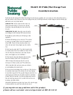 Preview for 1 page of National Public Seating 42-8 Table/Chair Storage Truck Assembly Instructions