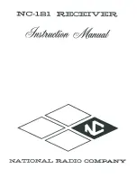 National Radio NC-121 Instruction Manual preview