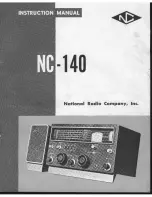 Предварительный просмотр 1 страницы National Radio NC-140 Instruction Manual